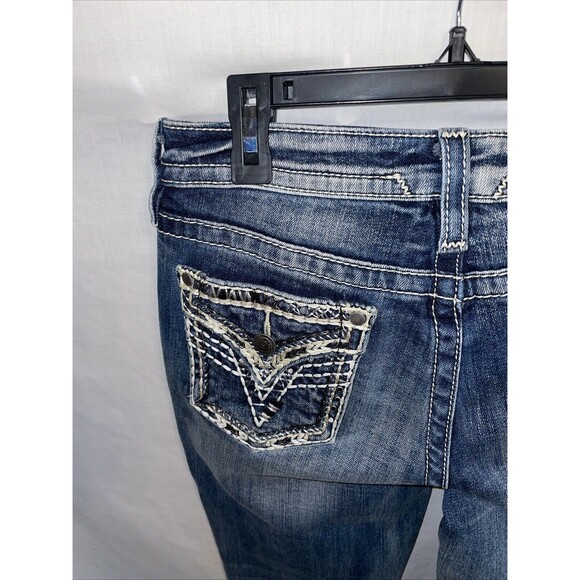 Vigoss Women’s Capri Jeans Size 30x27 Blue Rodeo Cowgirl Western - Picture 11 of 12